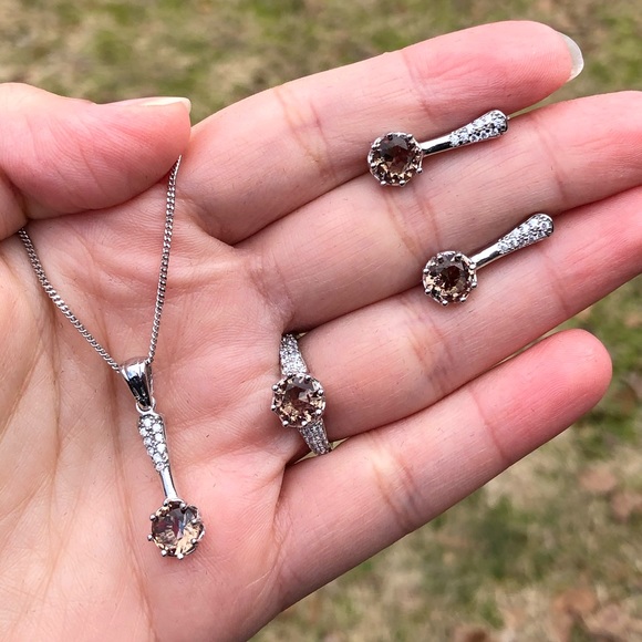 925 STERLING SILVER ZULTANITE ROUND CUT SET - Picture 1 of 8